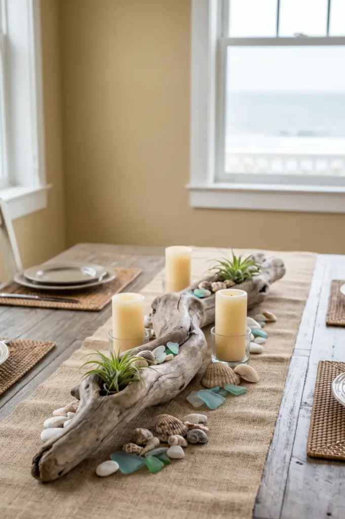 Beach Inspired Driftwood Centerpieces