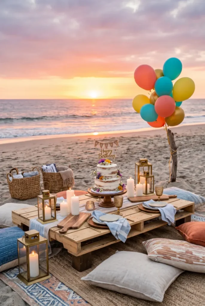 Beach Sunset Picnic Party