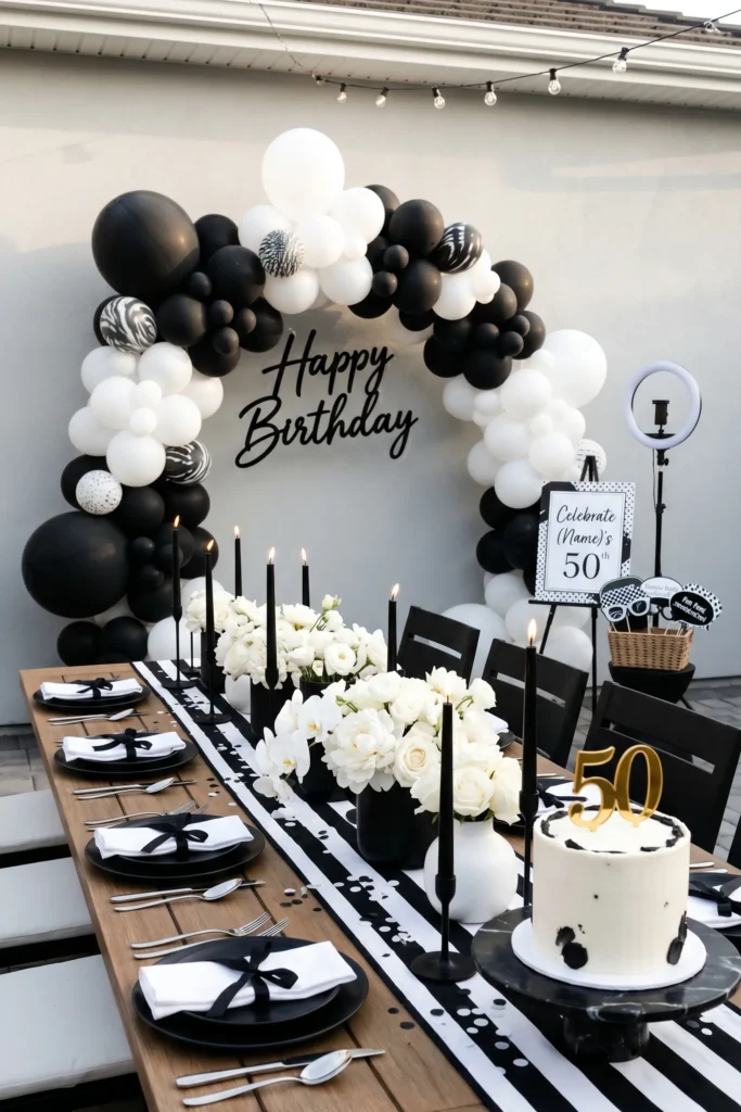 Black & White Chic Theme Party