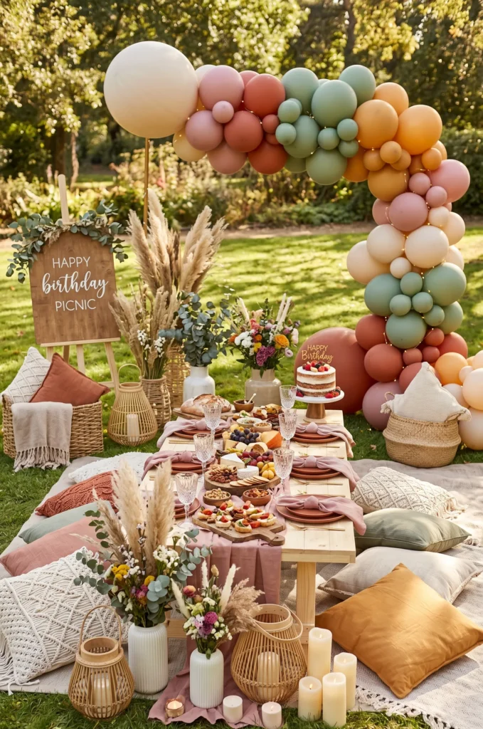 Boho Chic Picnic with Neutral Decor