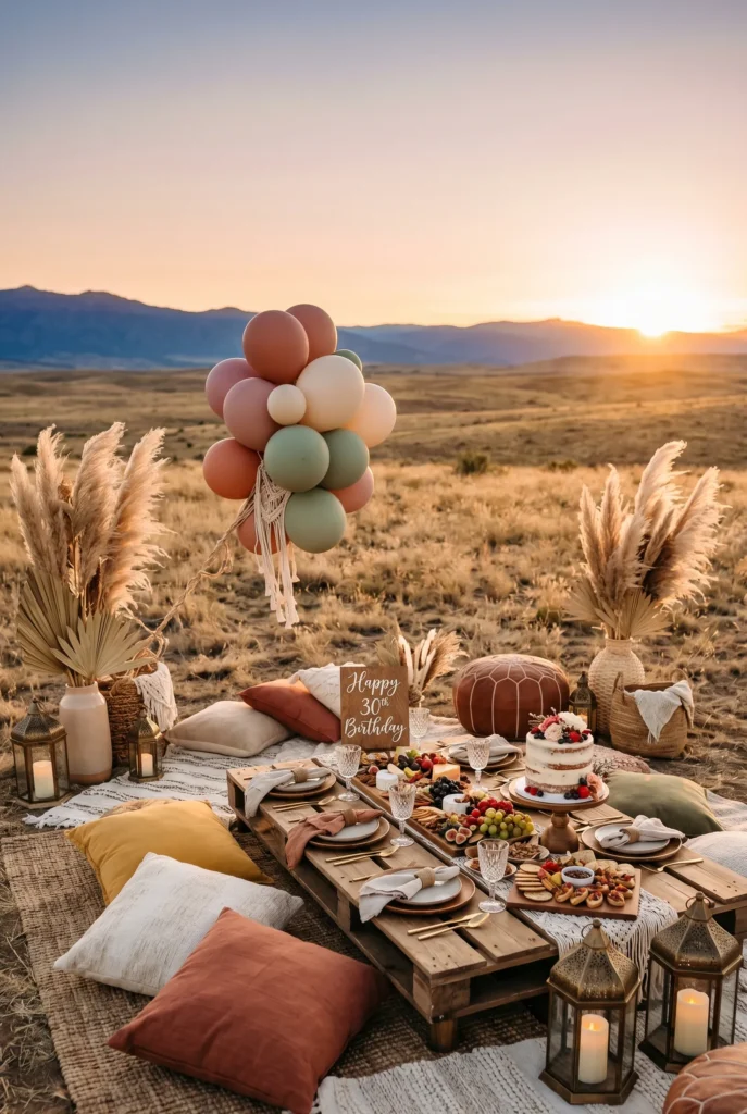Boho Desert or Nature Picnic Celebration
