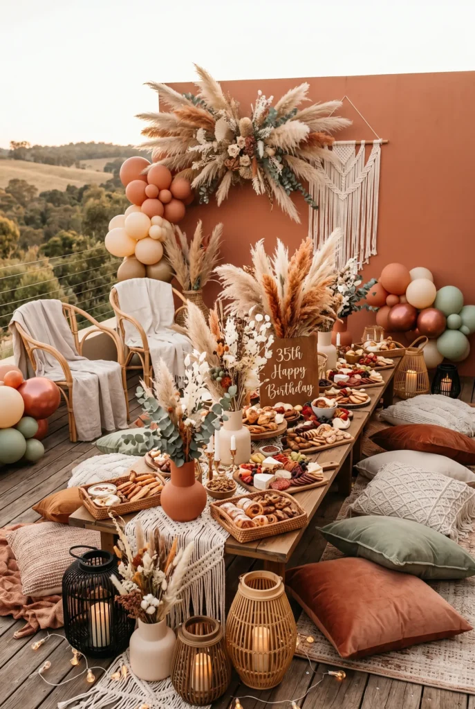Boho Pampas Grass Aesthetic Party