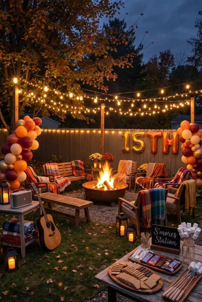 Bonfire Night Party with Music and Snacks