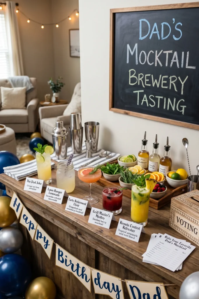 Brewery Style Mocktail Tasting Party at Home