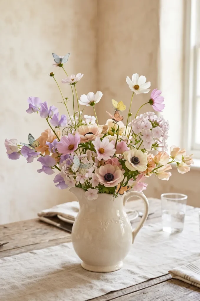 Butterfly Garden Style Flower Decor