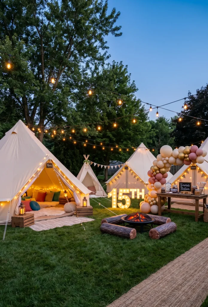 Camping or Glamping Backyard Party