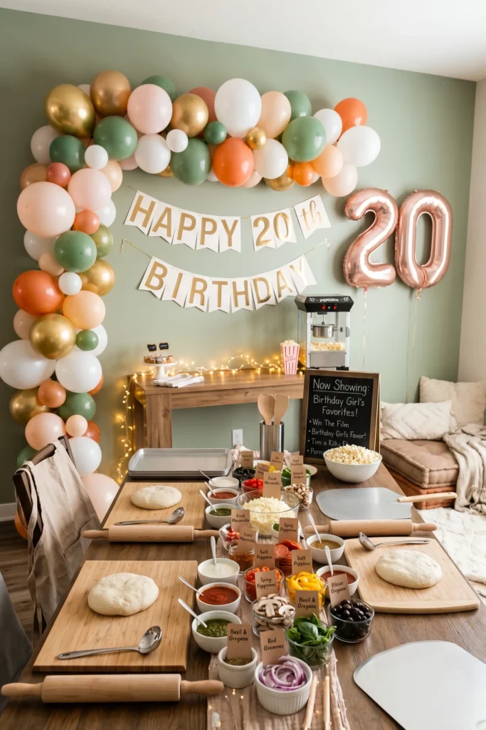 DIY Pizza and Movie Night Party