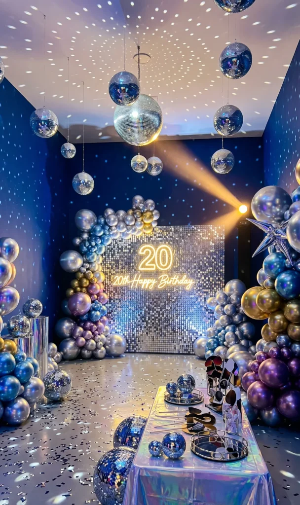 Disco Ball Silver Theme Party