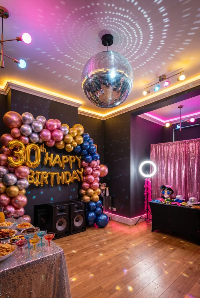 Disco Glam Dance Party with LED Lights