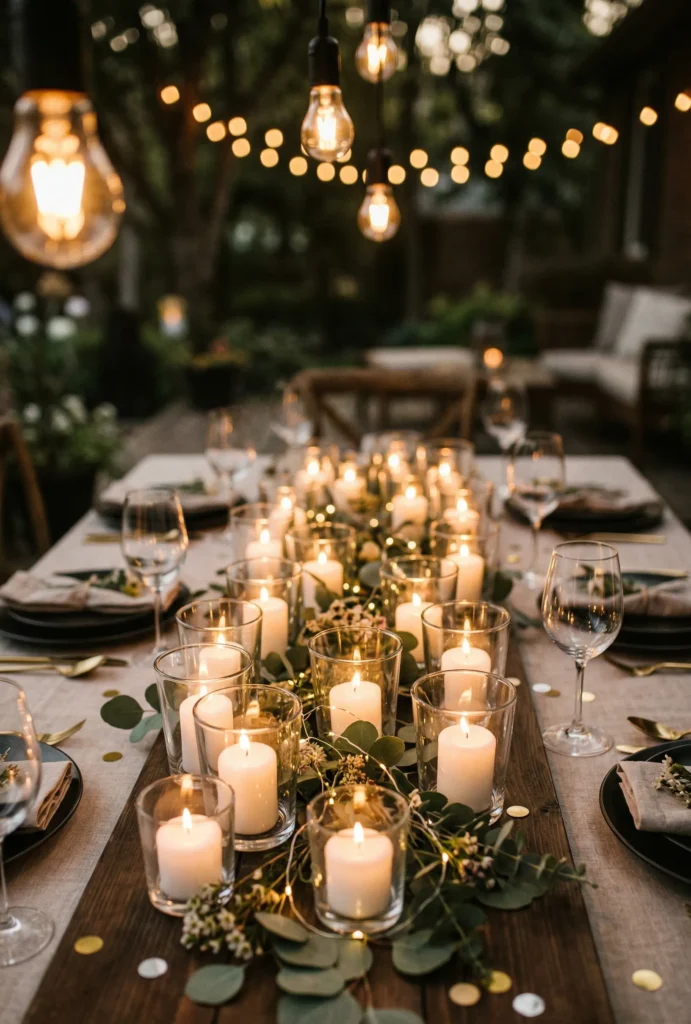 Dollar Store Candles and Glass Holders