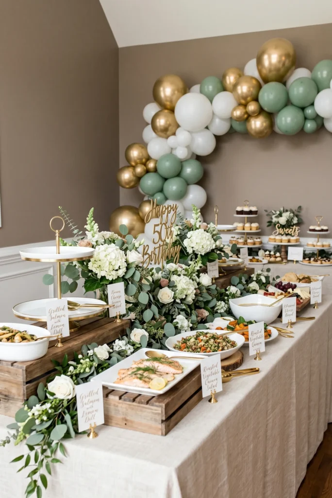 Elegant Buffet Dinner with Decor Styling