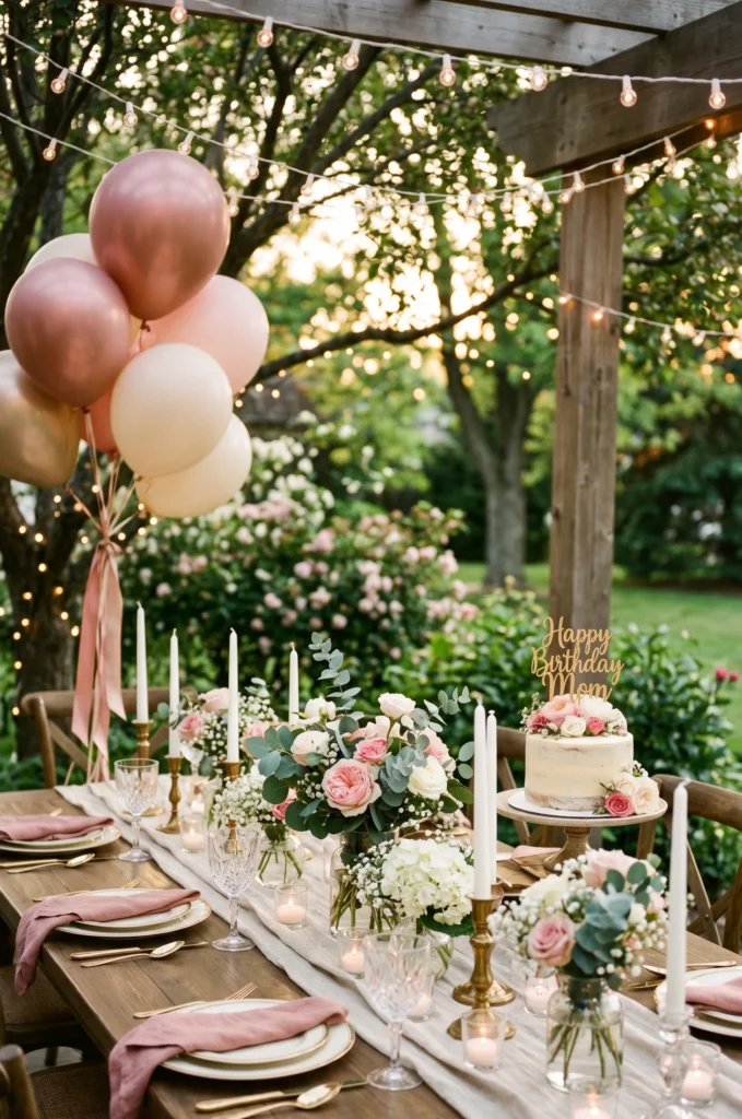 Elegant Garden Dinner Party with Floral Decor