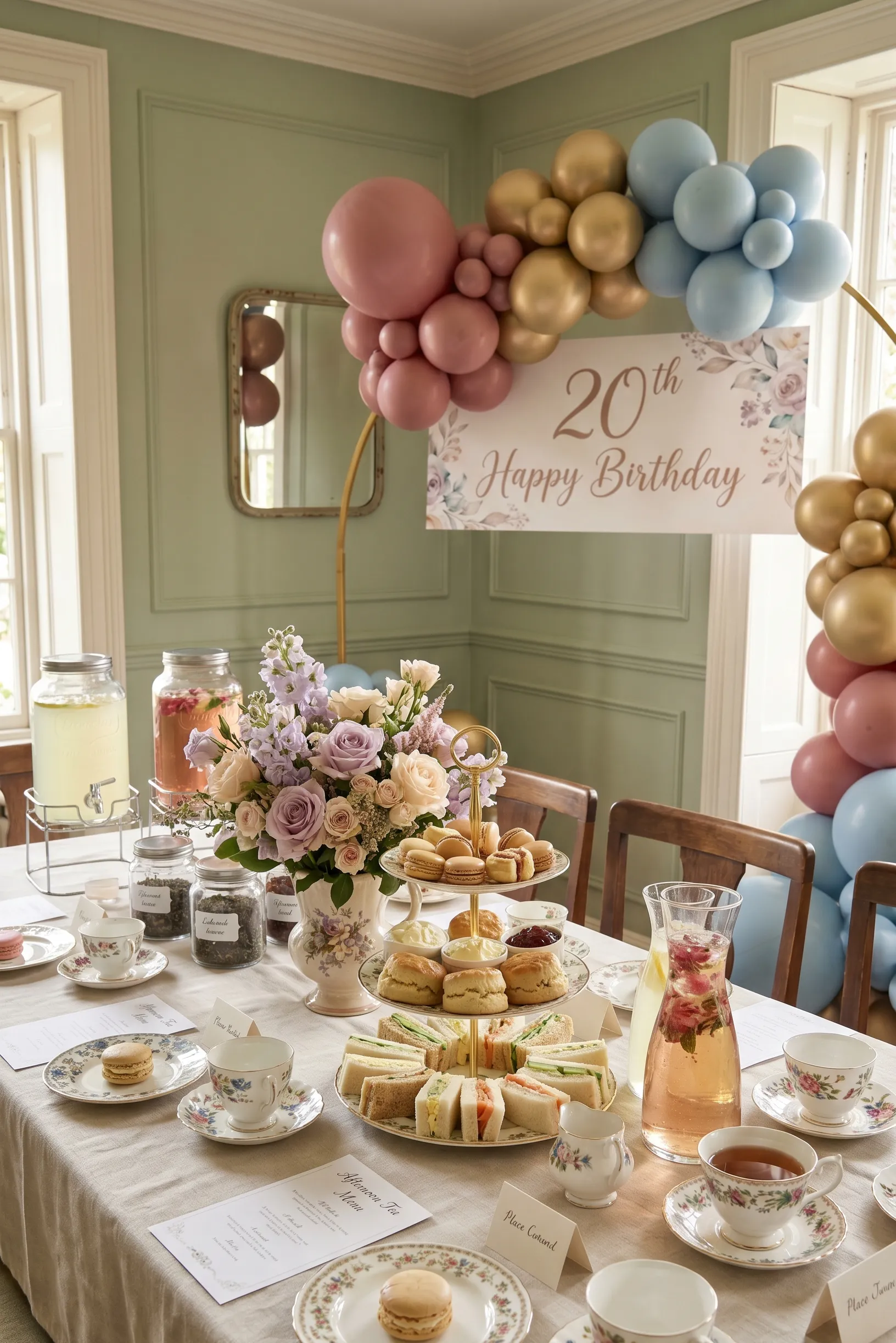 Elegant Tea Party with Vintage Decor