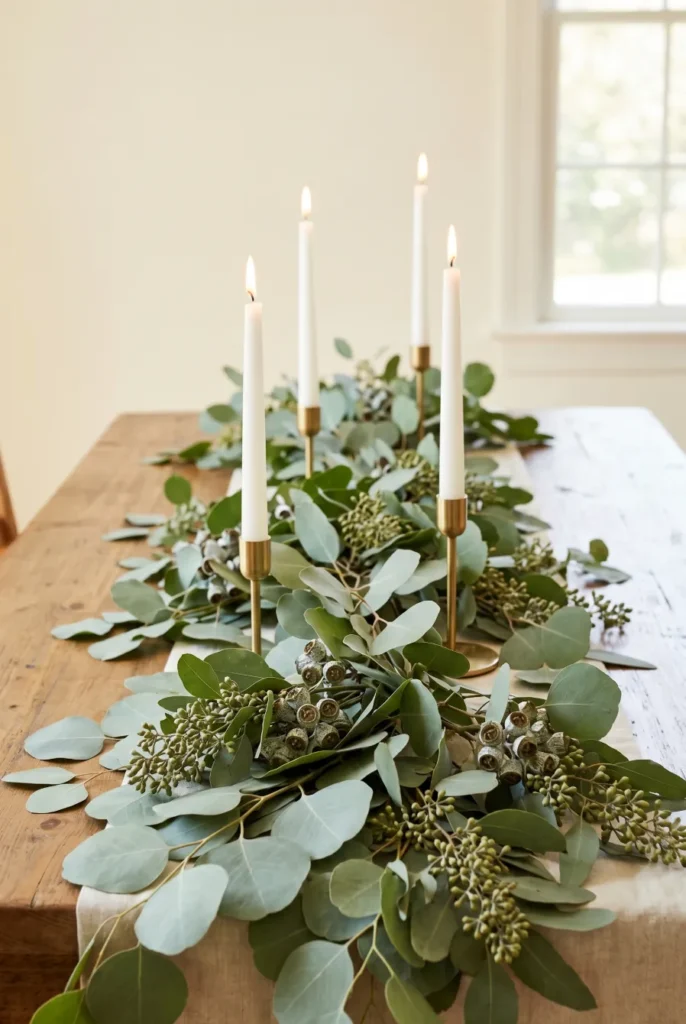 Eucalyptus Greenery Minimal Table Decor