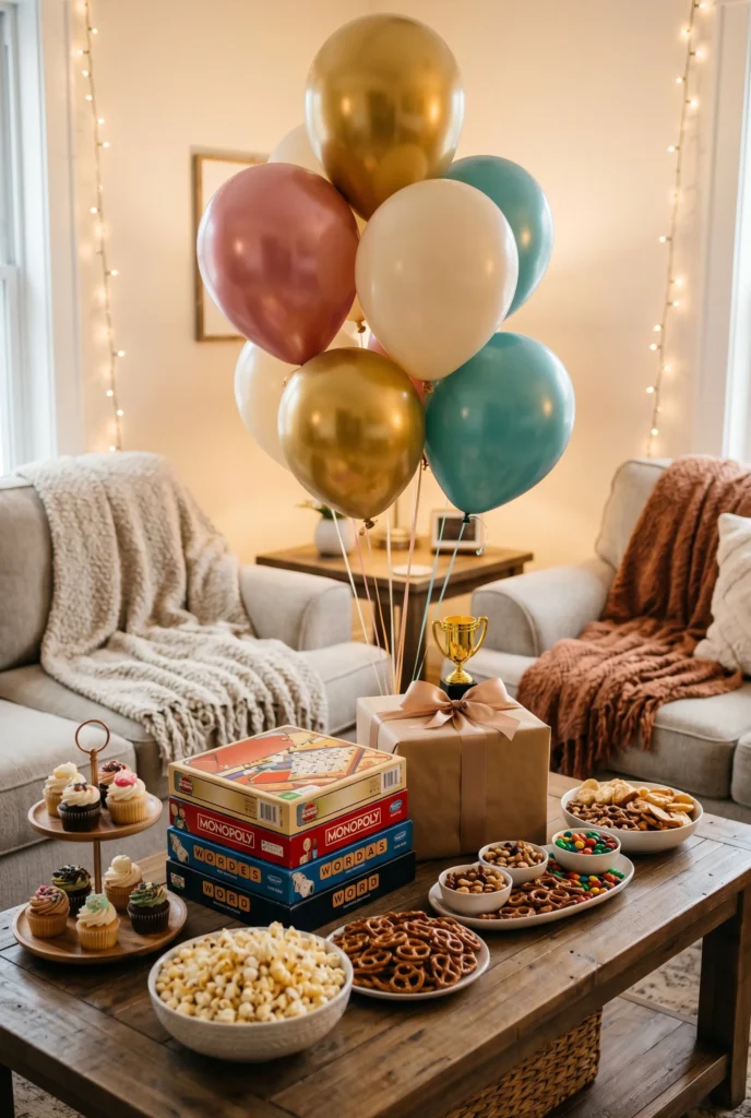 Family Game Night with Her Favorite Board Games