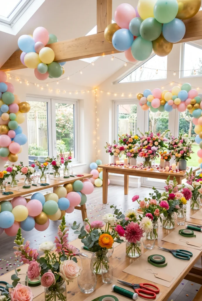 Floral Arrangement Workshop Party