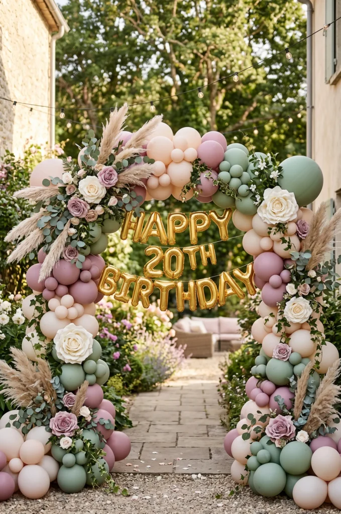 Floral Balloon Arch Garden Party