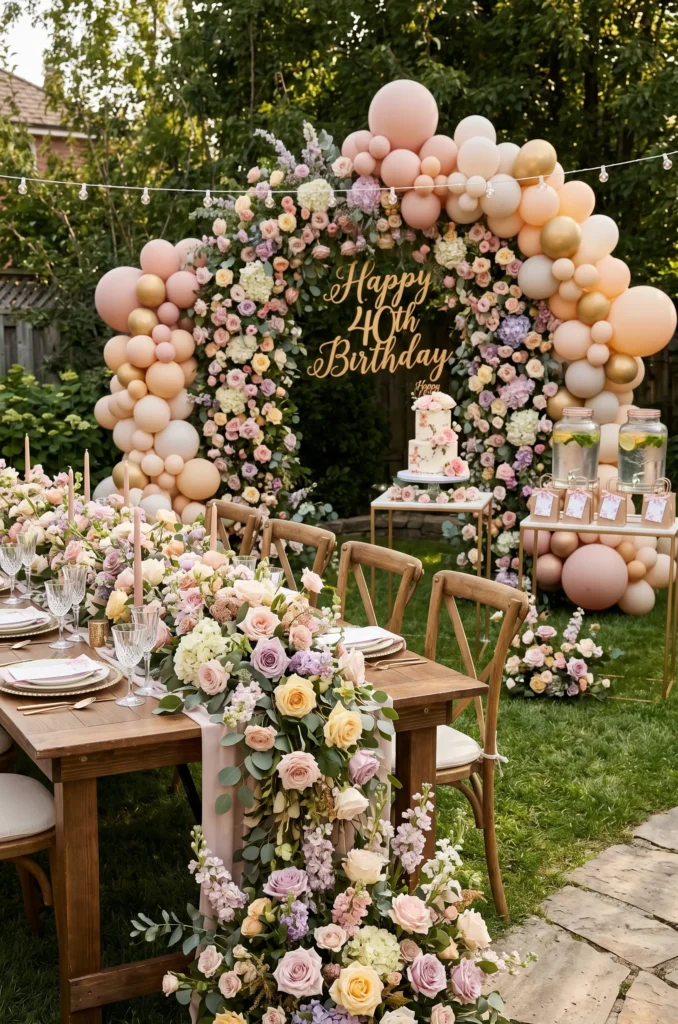 Floral Themed Outdoor Party