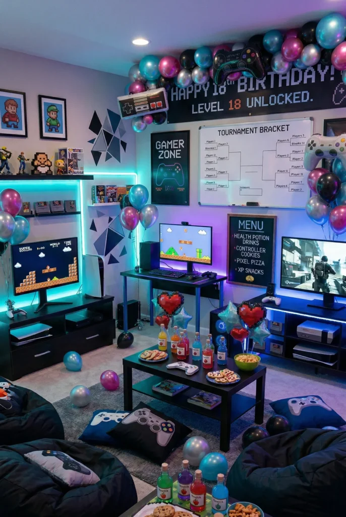 Gamer Zone or Gaming Party Setup