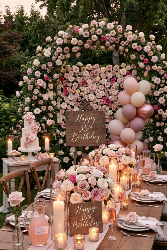 Garden Rose Theme Romantic Party