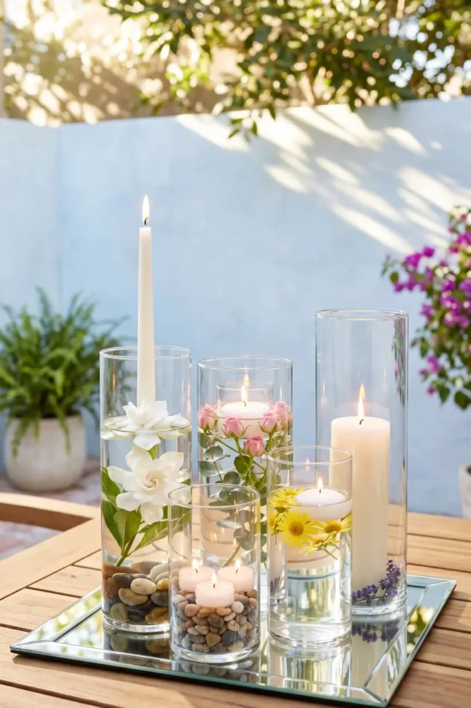 Glass Cylinder Candle Clusters