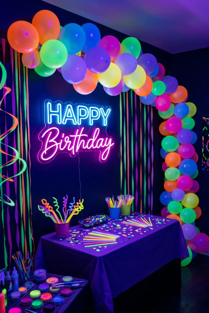 Glow in the Dark LED Party Setup