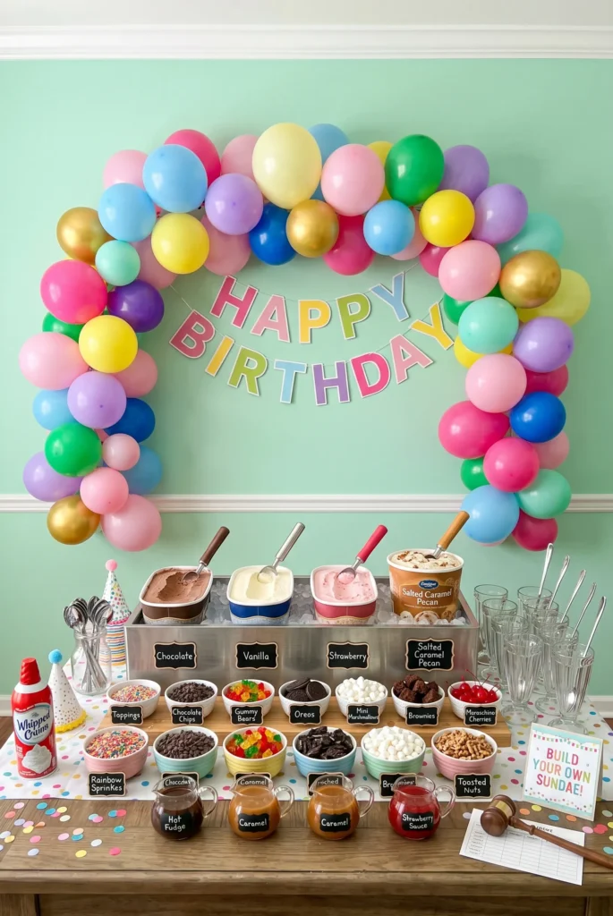 Ice Cream Sundae Bar Celebration