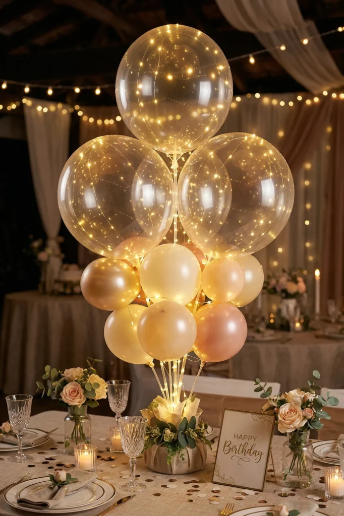 Illuminated Balloon Centerpieces