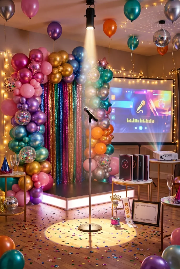 Karaoke Night with Her Favorite Songs