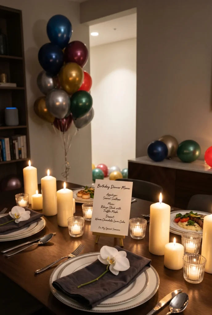 Luxury At Home Candlelight Dinner Setup