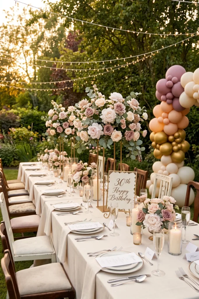 Luxury Garden Party with Floral Tablescape