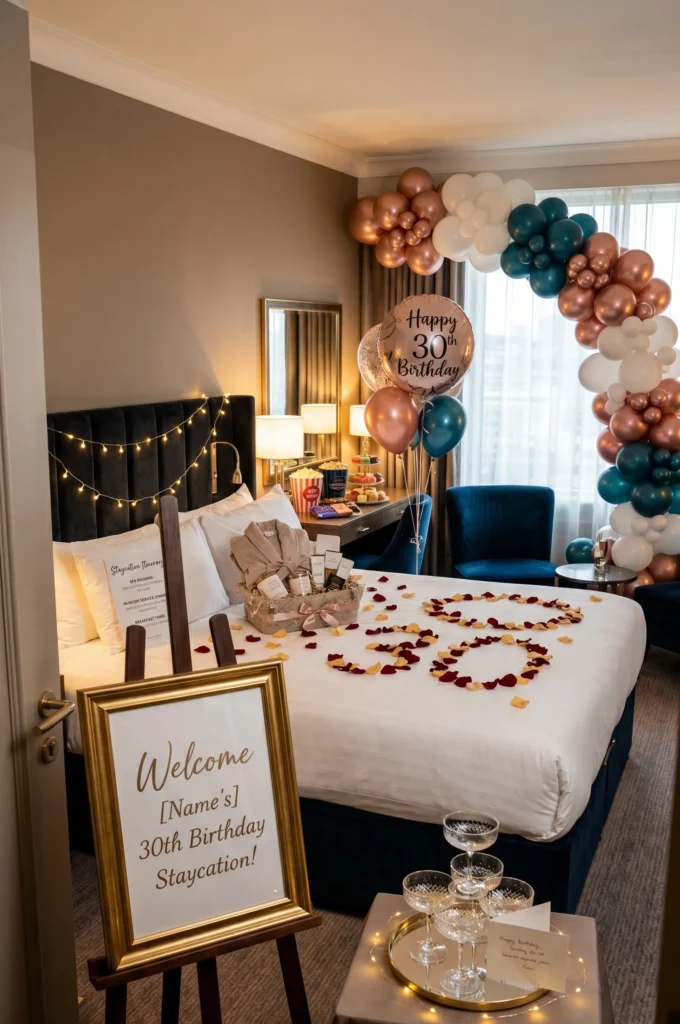 Luxury Staycation Hotel Birthday Setup