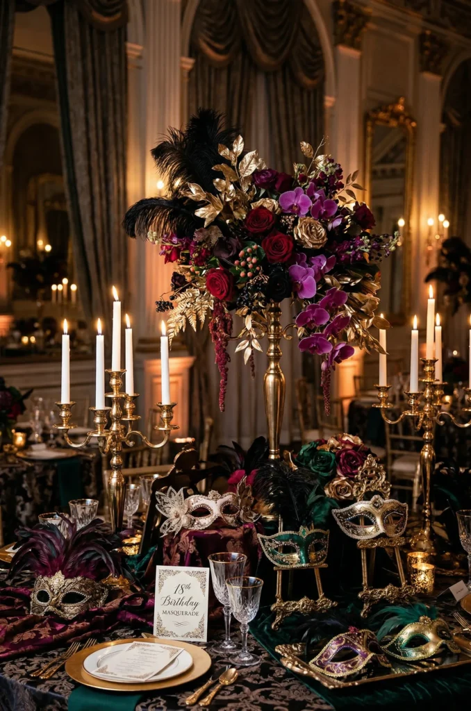 Masquerade Ball with Elegant Decor