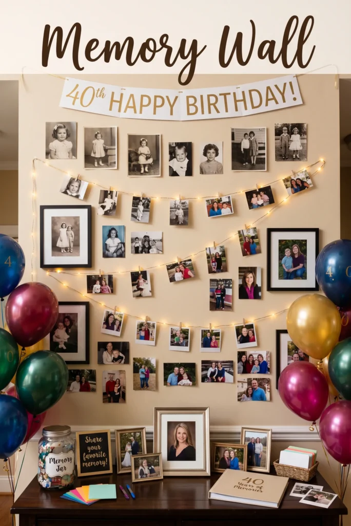 Memory Wall and Photo Timeline Celebration