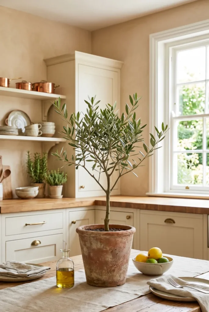 Mini Olive Tree Pot as Table Centerpiece
