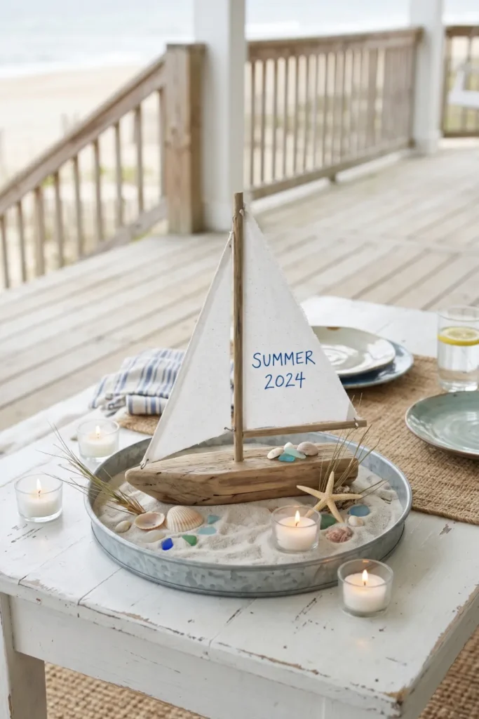 Mini Sailboat Decorative Centerpieces