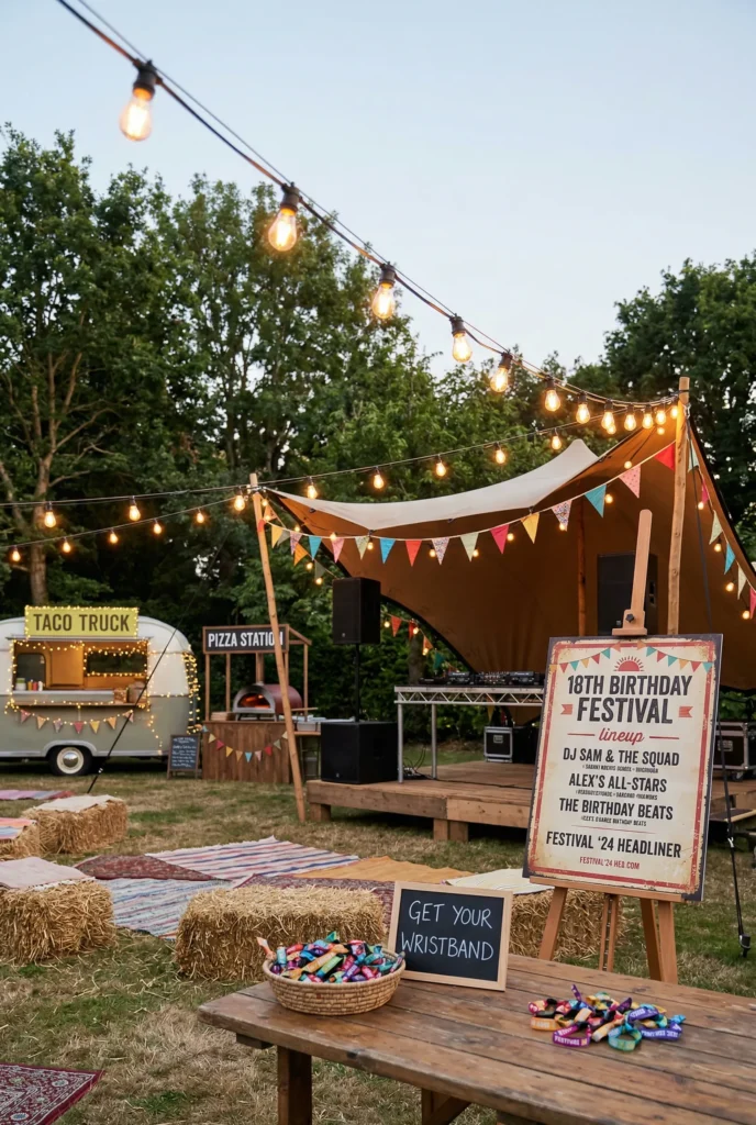 Music Festival Party with Live DJ or Playlist