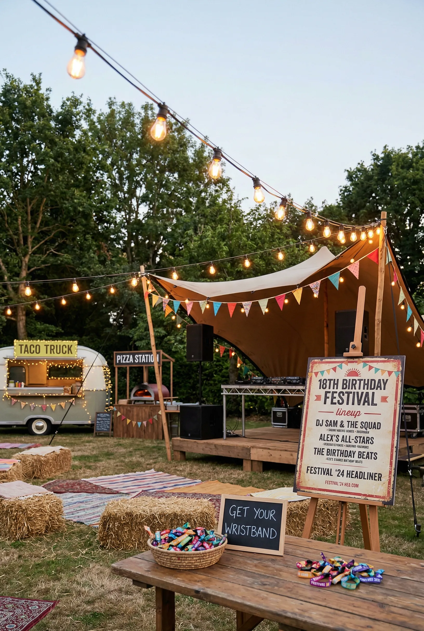 Music Festival Party with Live DJ or Playlist