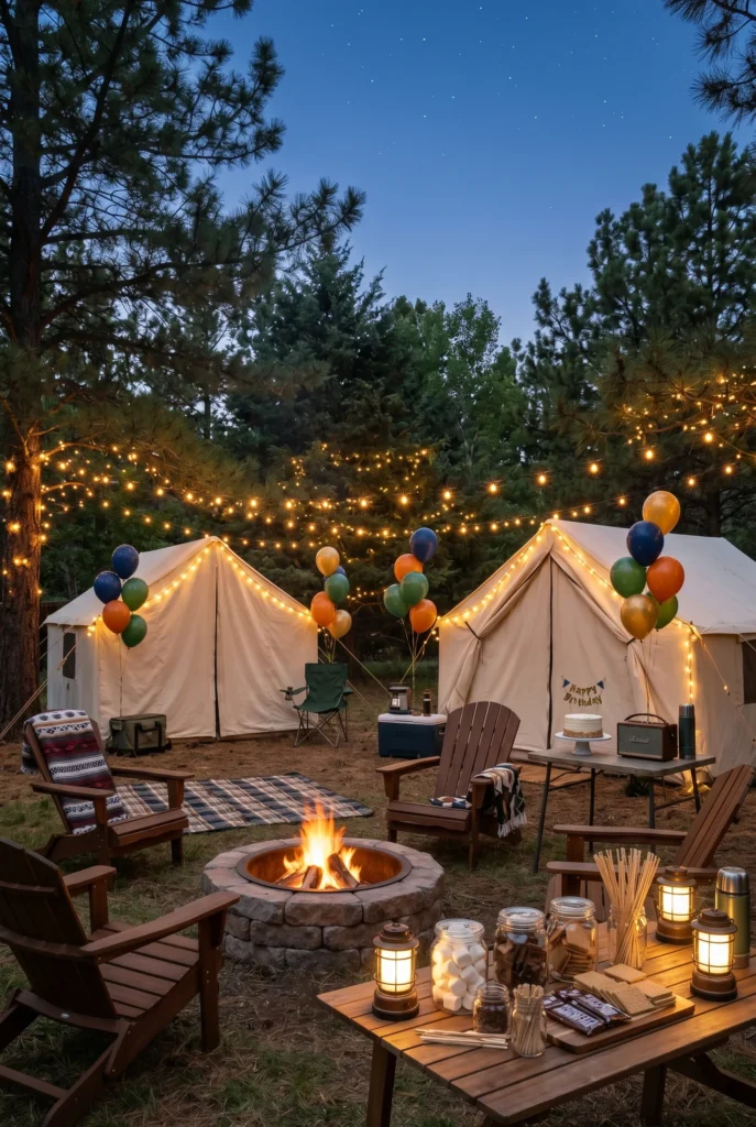 Outdoor Camping or Backyard Camping Night