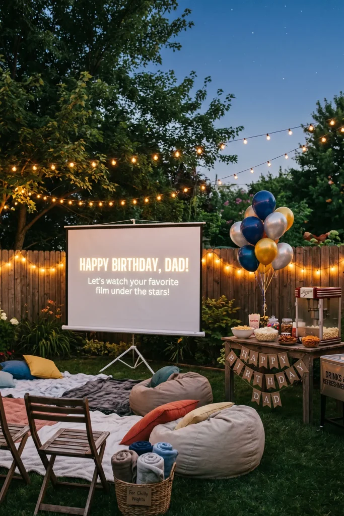 Outdoor Movie Under the Stars Night