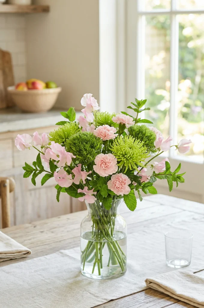 Pale Pink + Mint Green Bloom Combo