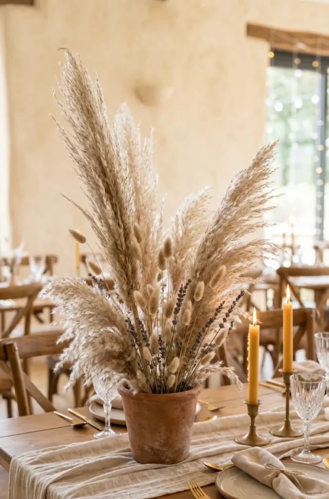 Pampas Grass Boho Centerpieces