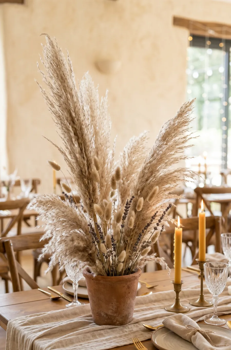 Pampas Grass Boho Centerpieces