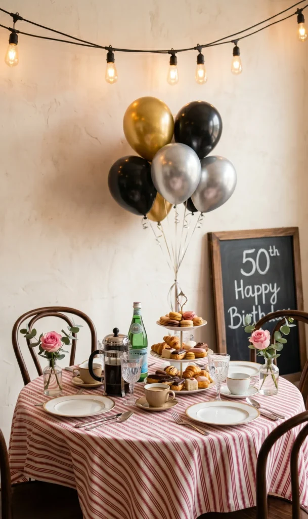 Parisian Café-Inspired Birthday Party
