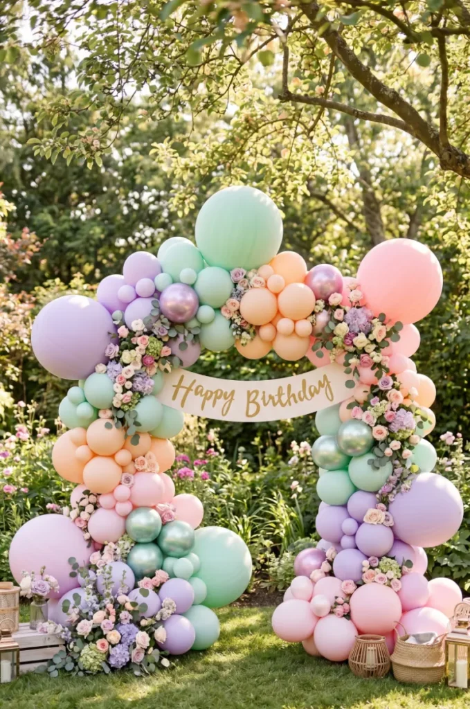 Pastel Balloon Garden Party