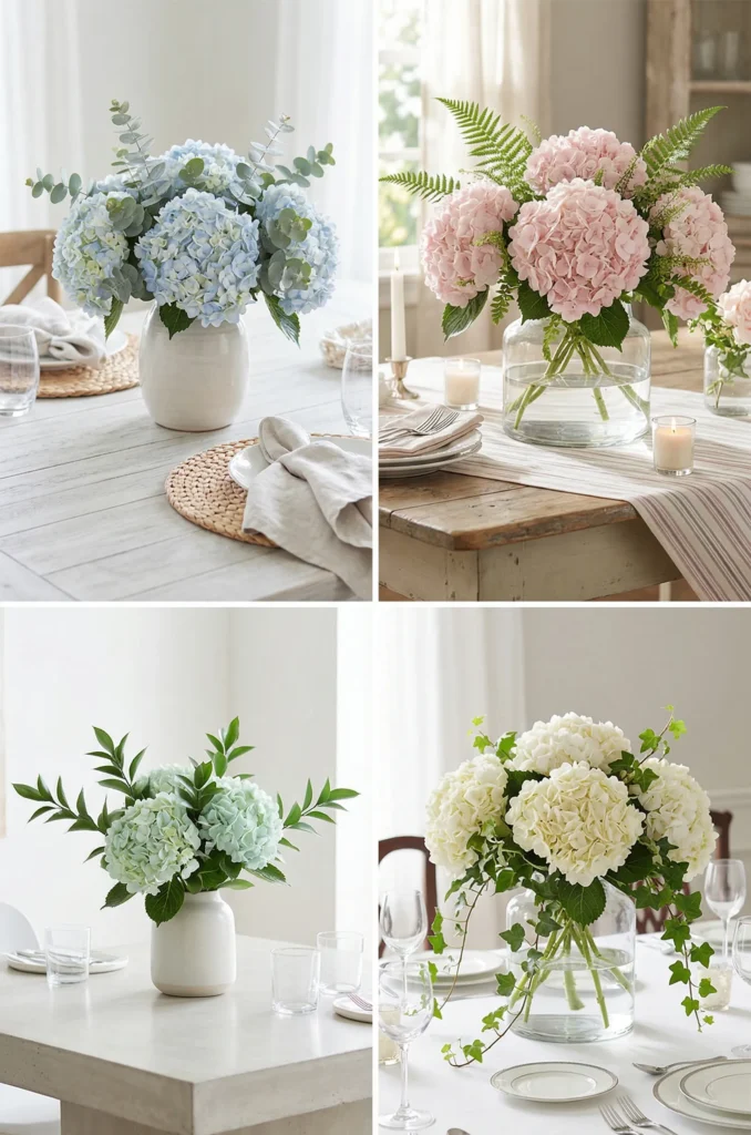 Pastel Hydrangea + Greenery Mix