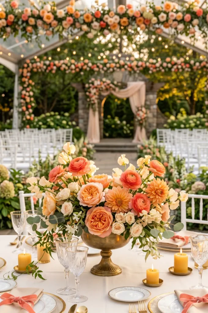 Peach and Coral Floral Themes