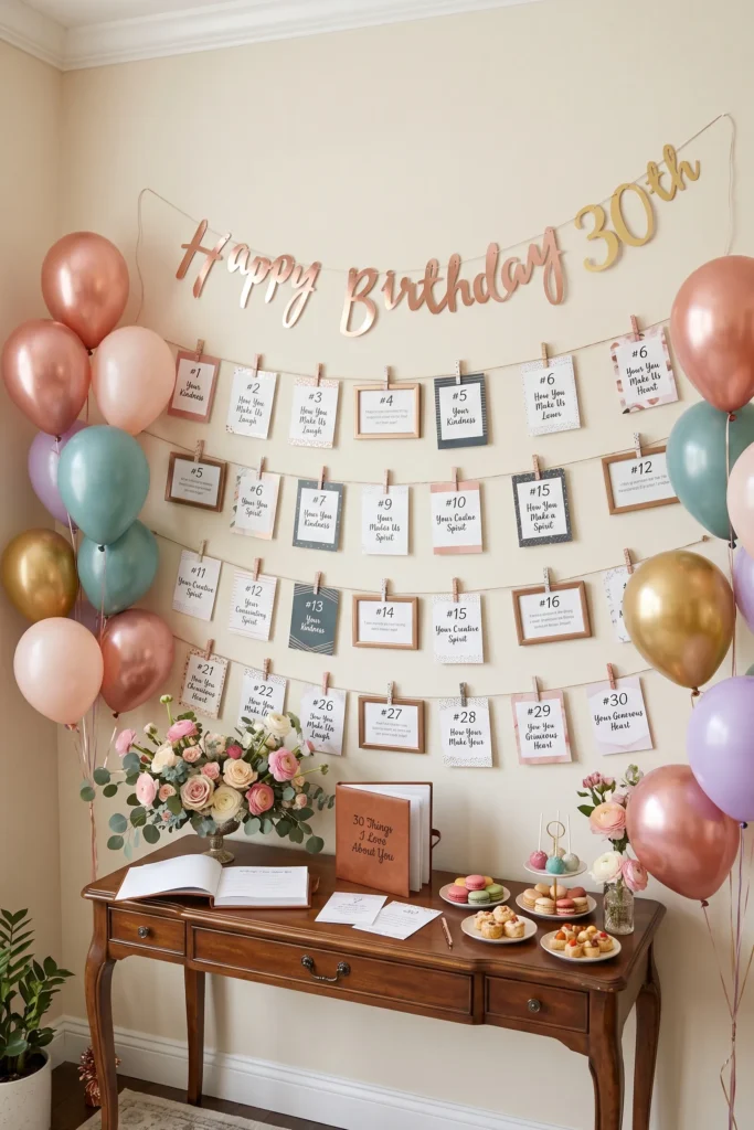 Personalized "30 Things I Love About You" Party