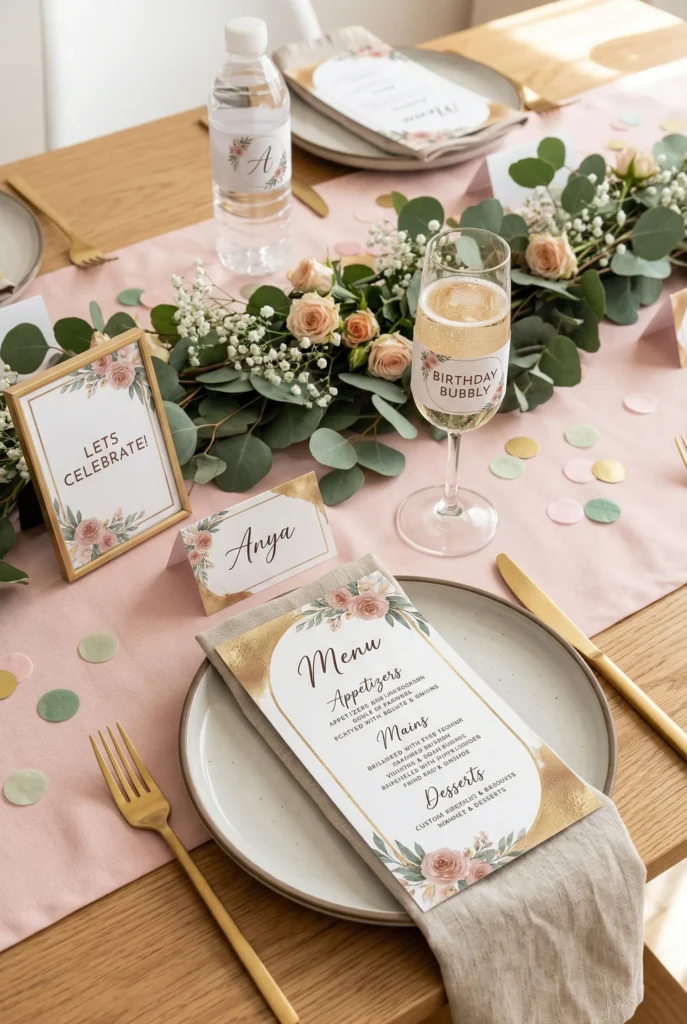 Personalized Printables for Table Decor