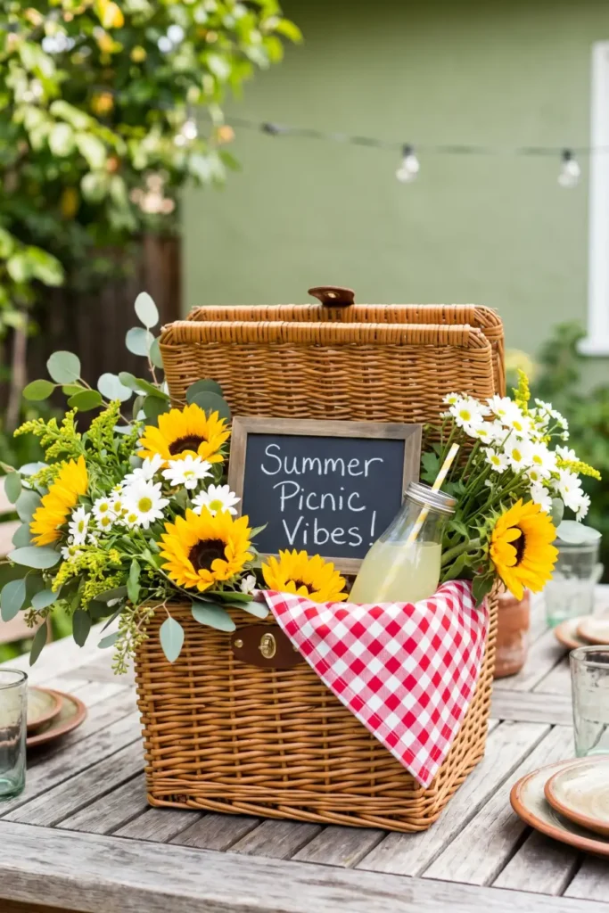 Picnic Basket Styled Centerpieces